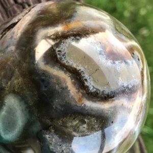 Cavernous Ocean Jasper Sphere